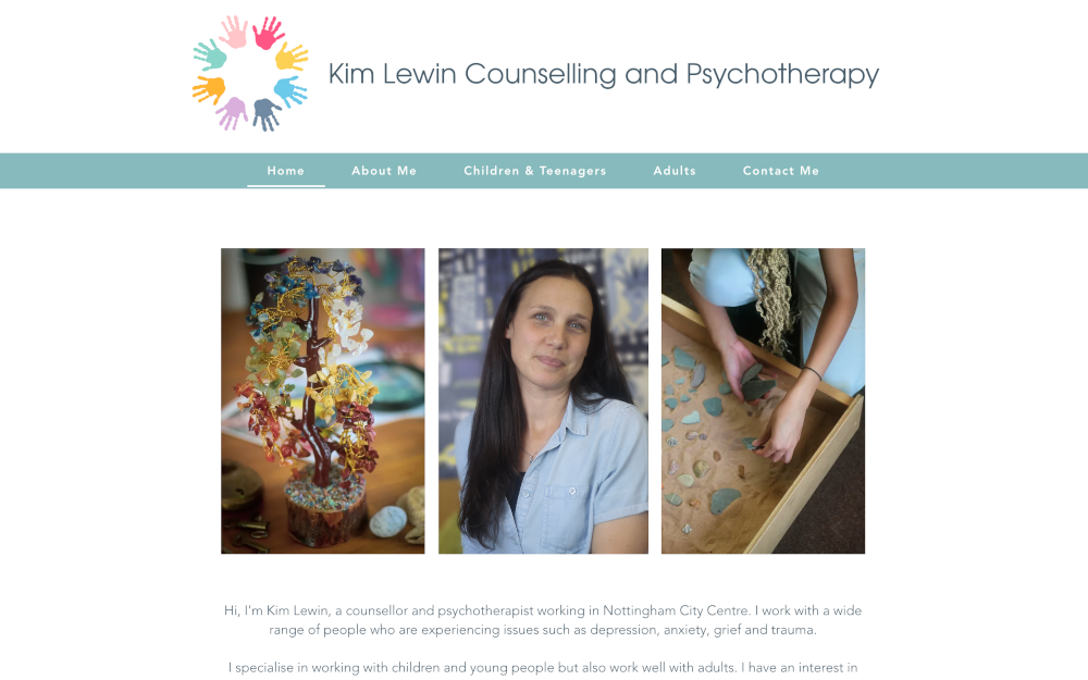 Kim Lewin Counselling Website Screenshot