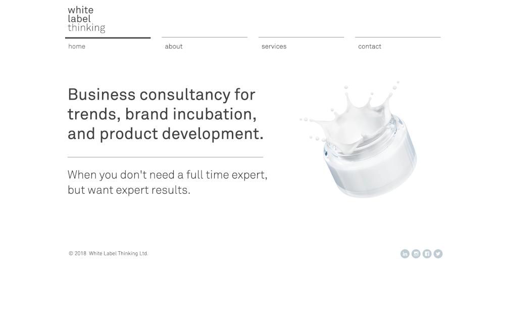 White Label Thinking Website Screenshot